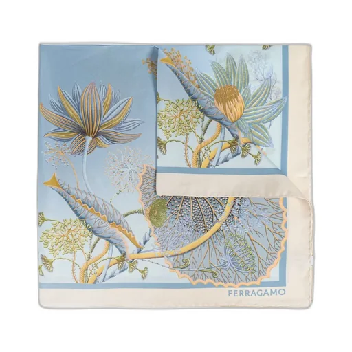 Floral Print Silk Scarf