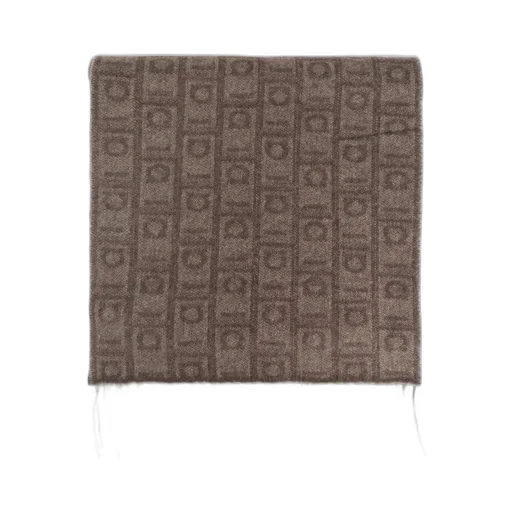 Scarf With Monogram Pattern