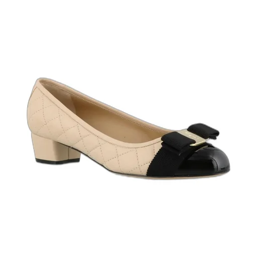 Cap-Toe Block Heel Pumps