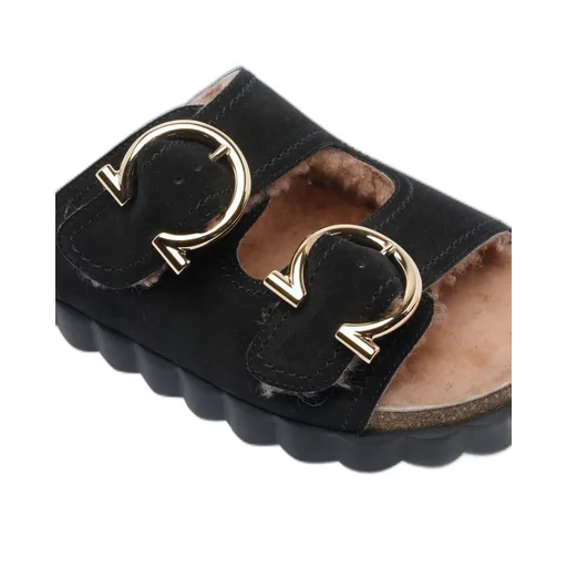 Mules With Double Buckle