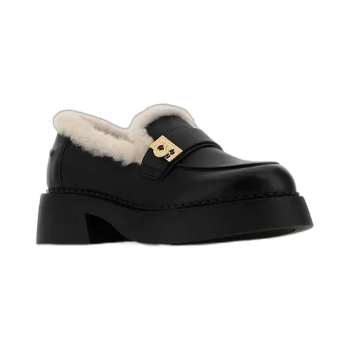 Loafers With Fur Trim