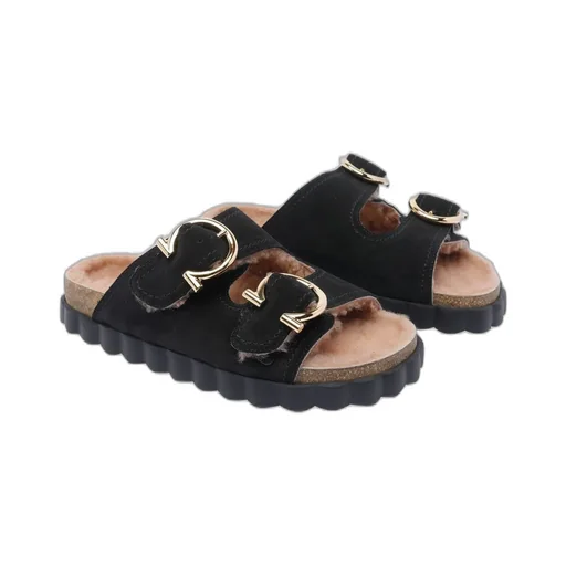 Mules With Double Buckle