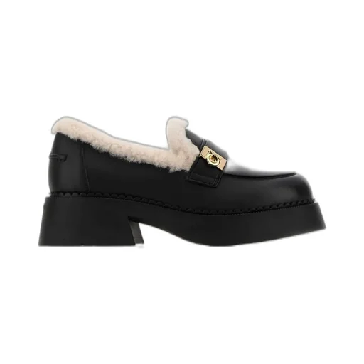 Loafers With Fur Trim