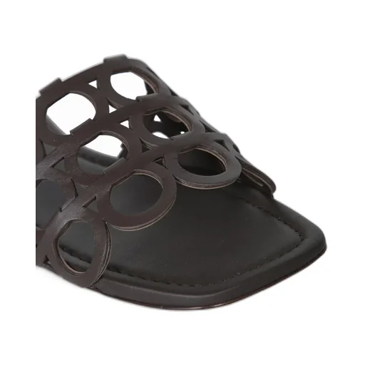 Gancini Cutout Slide Sandals