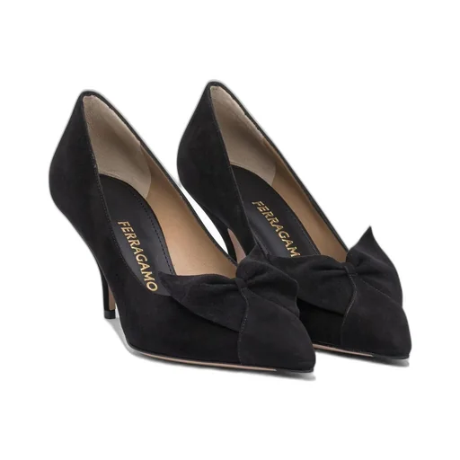 Pointed Toe Pumps With Bow Detail