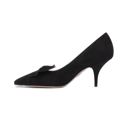 Pointed Toe Pumps With Bow Detail