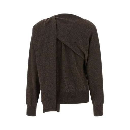 Cardigan With Integrated Scarf