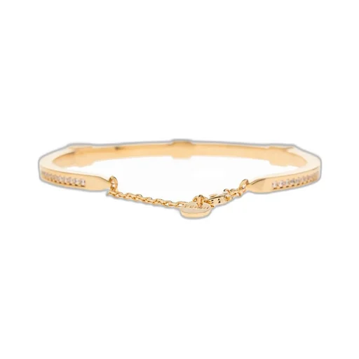 Bangle Bracelet With Lock Charm