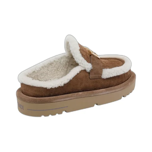 Shearling-Lined Mules