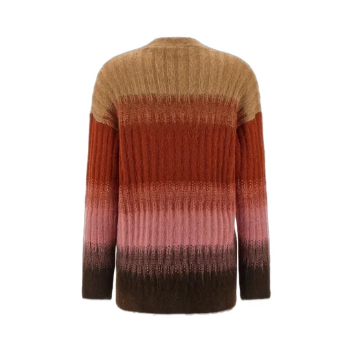 Striped V-Neck Cardigan