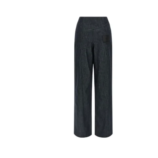 Wide-Leg Denim Trousers
