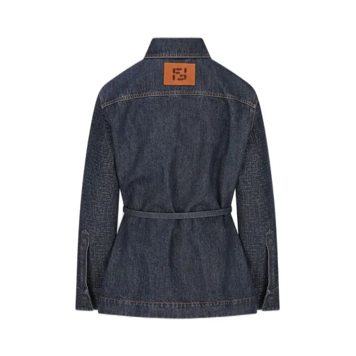 Denim Jacket With Ff Motif