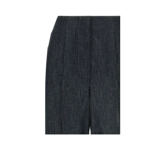 Wide-Leg Denim Trousers