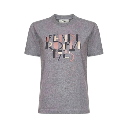 T-Shirt With Fendi Roma 1925 Graphic