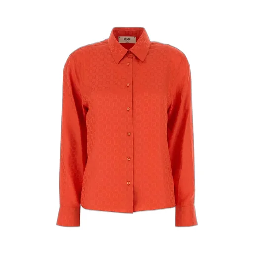 Logo Print Silk Shirt