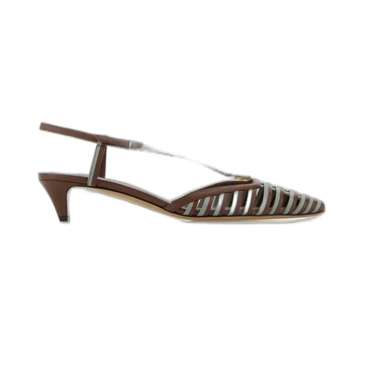 Woven Slingback Heels