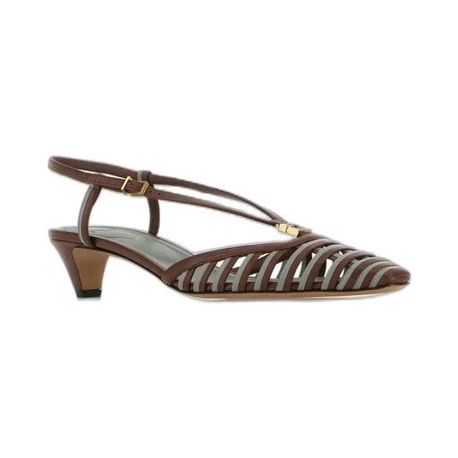Woven Slingback Heels