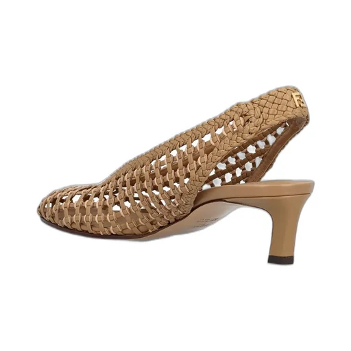 Woven Slingback Heels