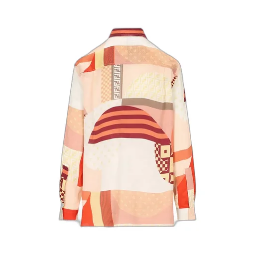 Patchwork Print Silk Shirt