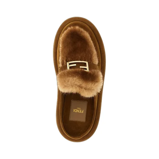Mules With Fur Trim