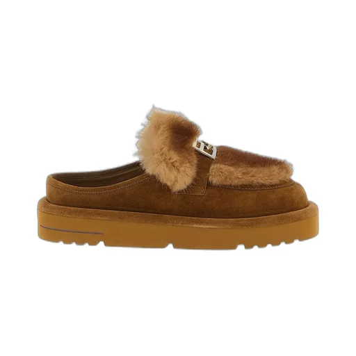 Mules With Fur Trim