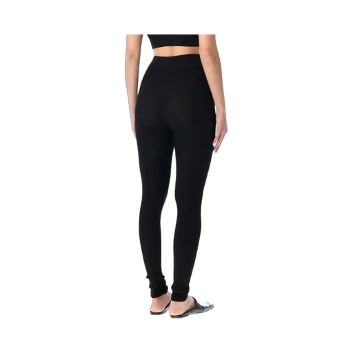 High-Waisted Ribbed Knit Leggings