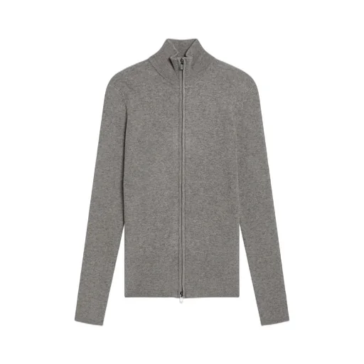 Zip-Up Mock Neck Sweater
