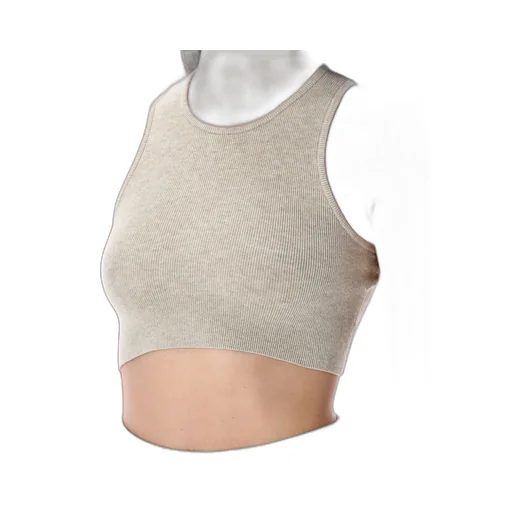 Ribbed Crop Top And Bike Shorts Set