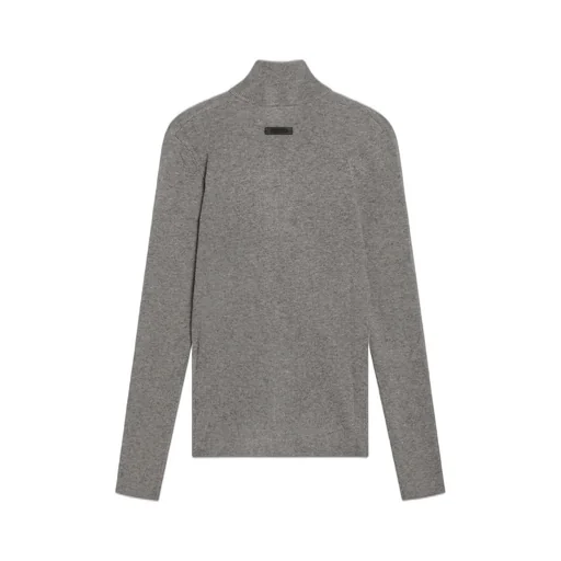 Zip-Up Mock Neck Sweater