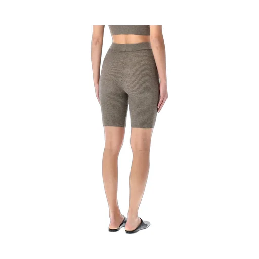 Houndstooth Knit Biker Shorts