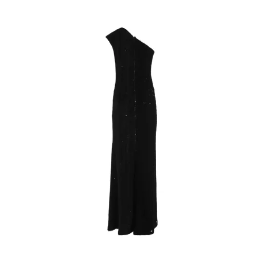 One-Shoulder Sequin Gown