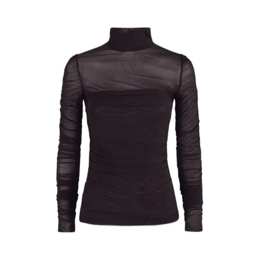 Mesh Turtleneck Top