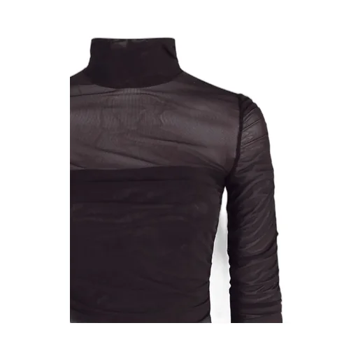 Mesh Turtleneck Top