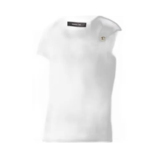 Asymmetric T-Shirt With Button Detail