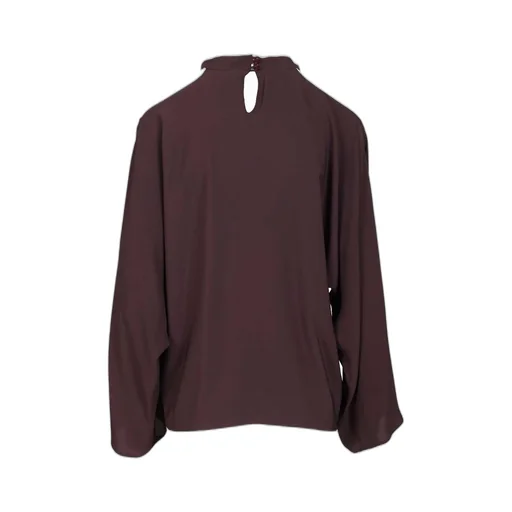 Cross-Neck Cold-Shoulder Blouse