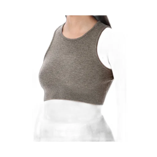 Ribbed Knit Crop Top And Bike Shorts Set