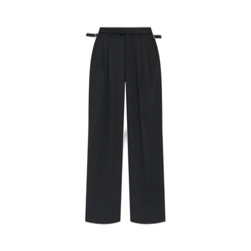 Wide-Leg Pleated Trousers
