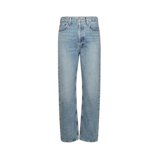 High-Waisted Straight Leg Jeans
