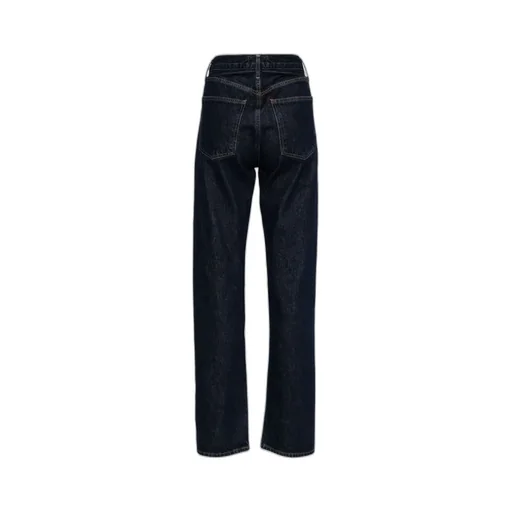 High-Waisted Straight-Leg Jeans