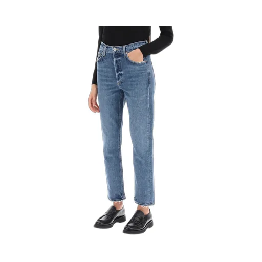High-Rise Straight Leg Jeans