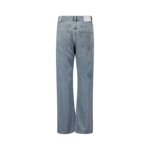 High-Rise Straight-Leg Jeans With Distressed Details