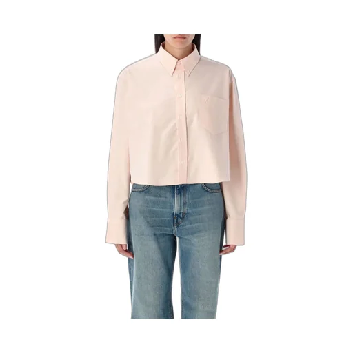 Cropped Button-Down Shirt