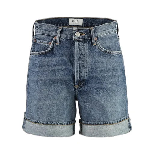 High-Rise Denim Shorts