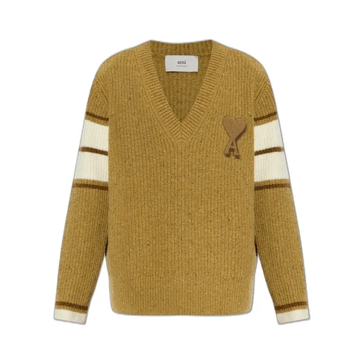 V-Neck Sweater With Appliqué
