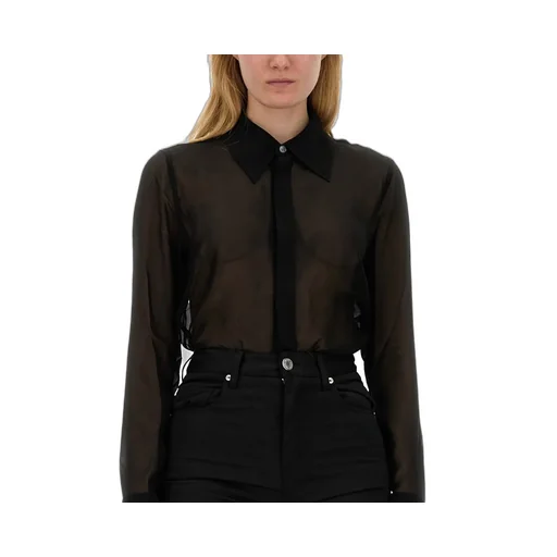 Sheer Button-Up Shirt