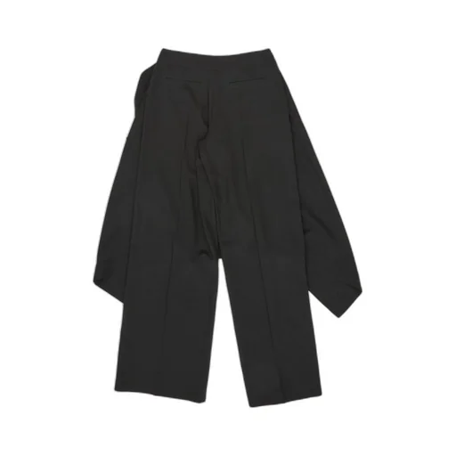 Wide-Leg Trousers With Overlay