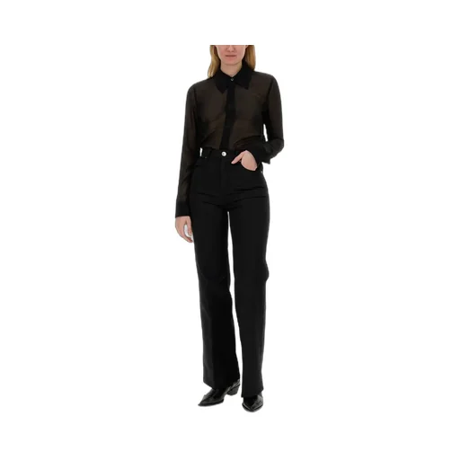 Sheer Button-Up Shirt