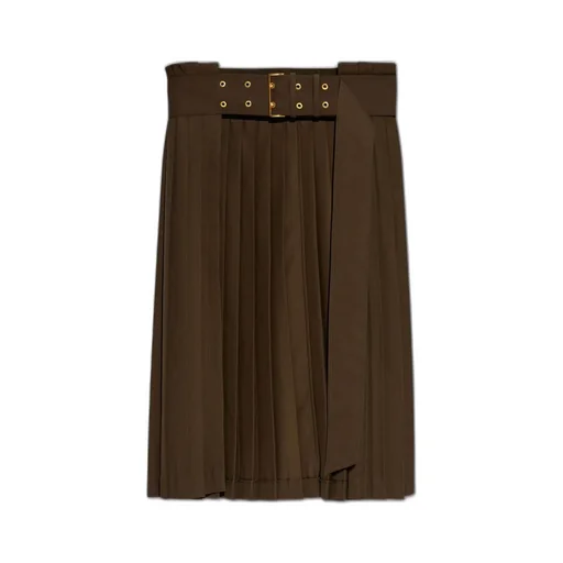 Pleated Skirt With Belt