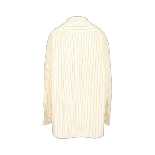 Striped Band Collar Shirt