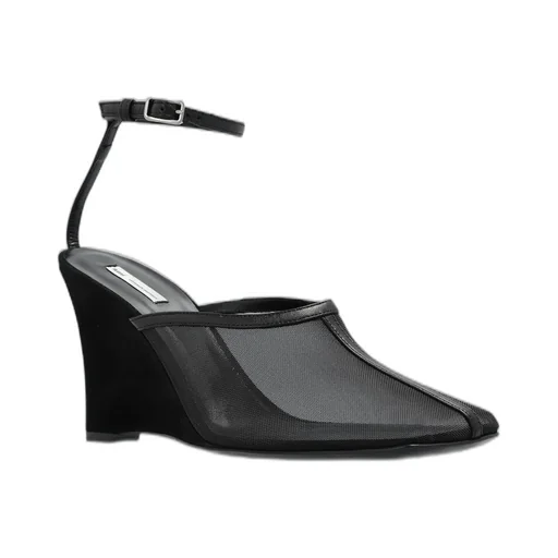Mesh Wedge Mules